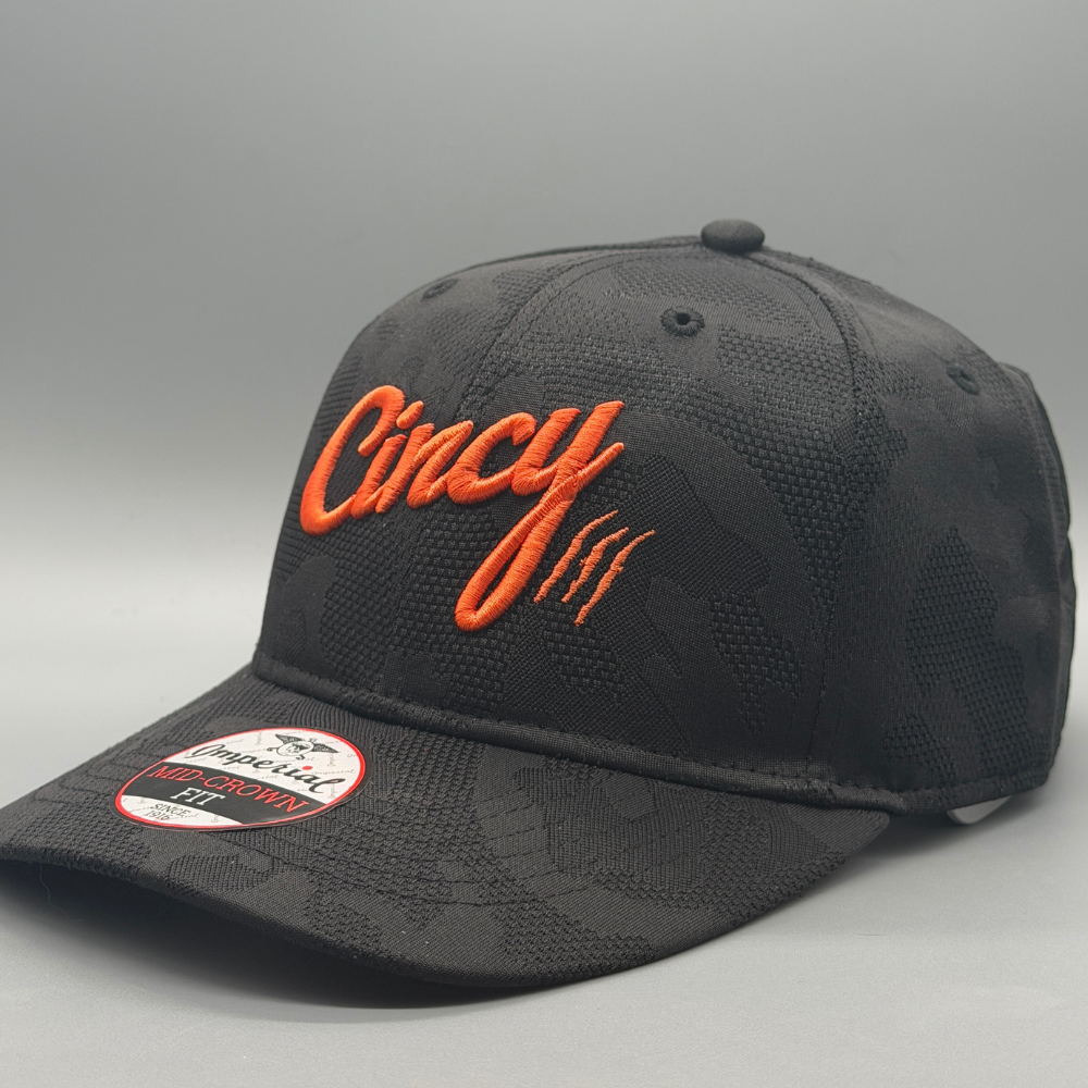Black Tonal Camo - Orange Logo