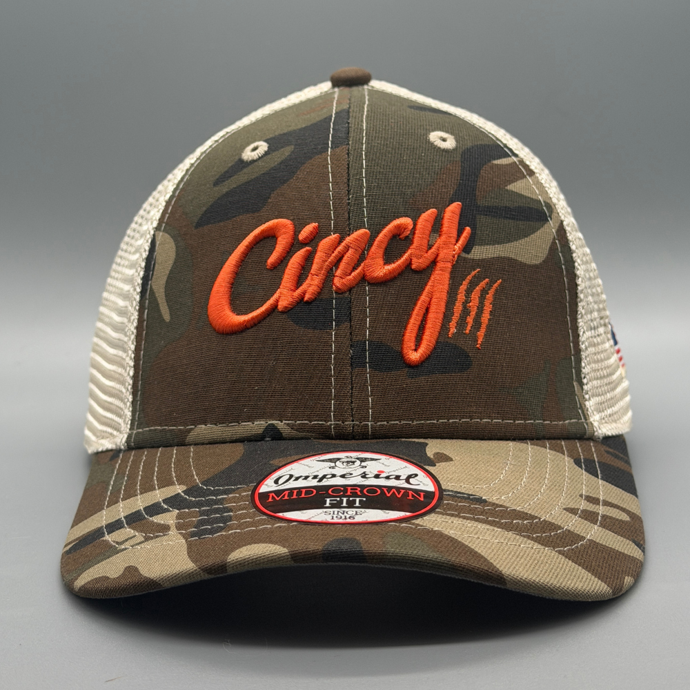 Mesh Back Hat - Camo w/ Stone Mesh