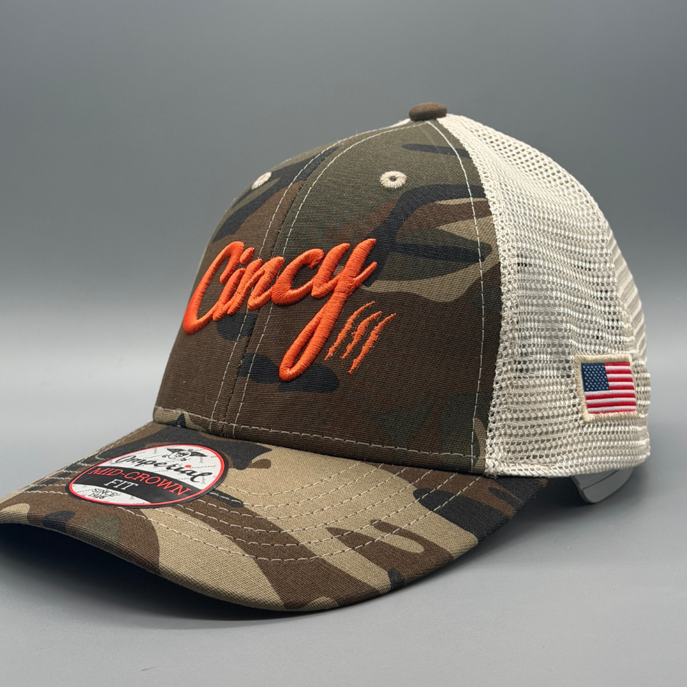 Mesh Back Hat - Camo w/ Stone Mesh