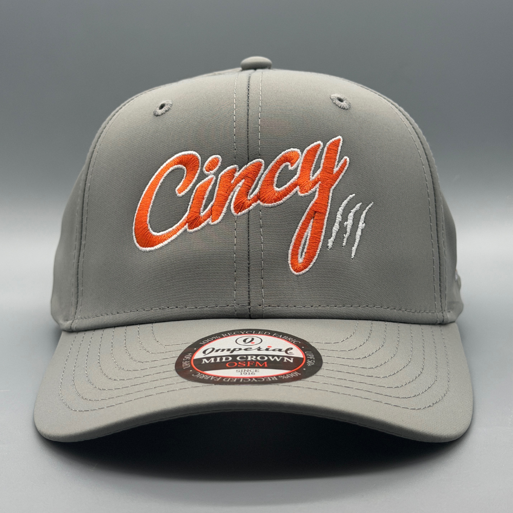 Performance Mid-Crown - Grey w/ Outline Logo