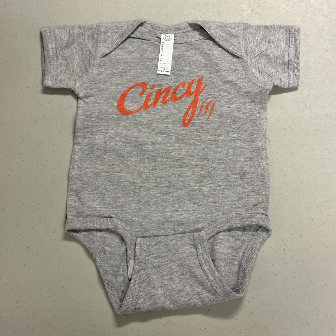 Cincy Onesie - Grey - 6 month