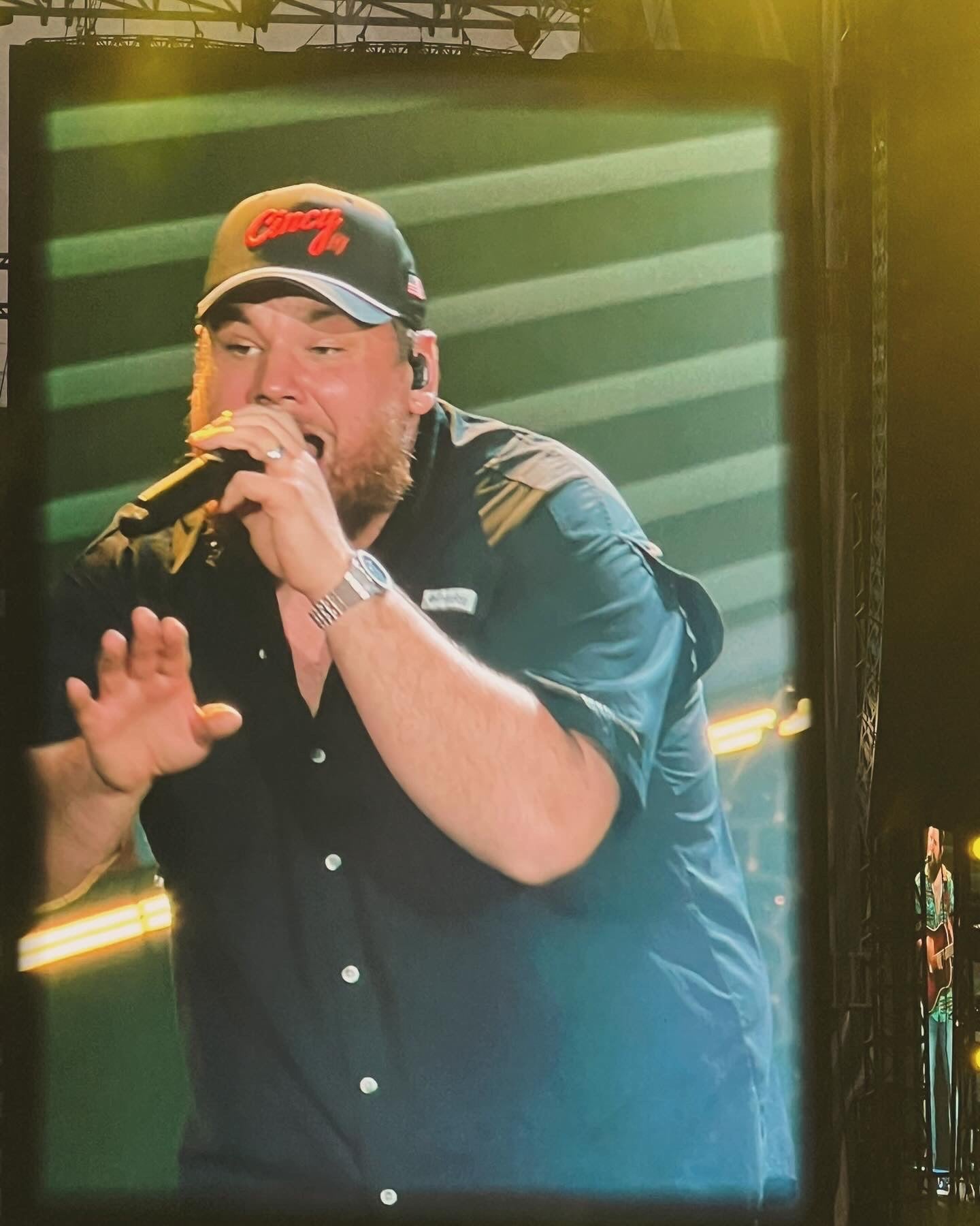 The Luke Combs - Mid-Crown Rope Hat - Black w/ Orange Logo
