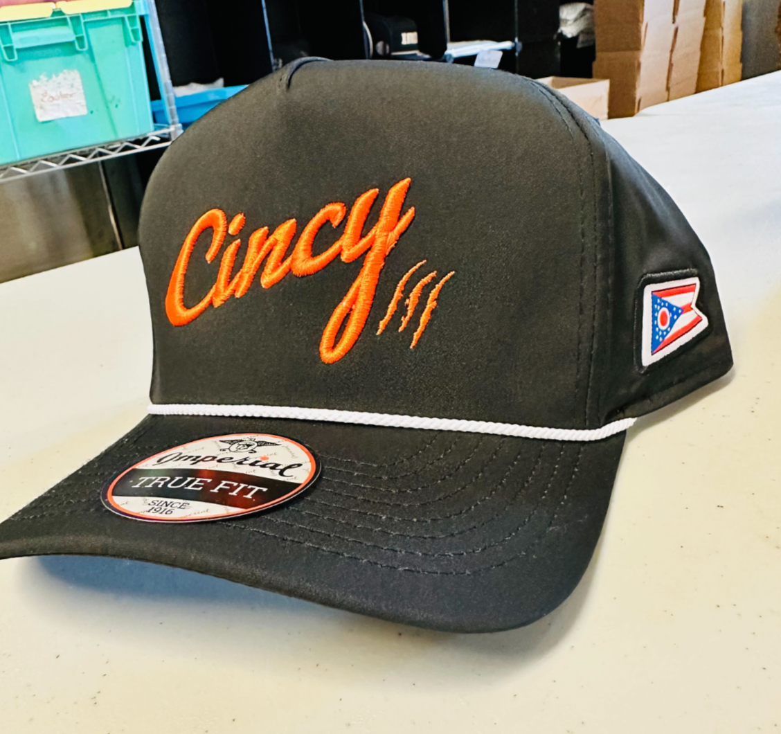 Rope Hat - White (Black Logo) – The Cincy Hat