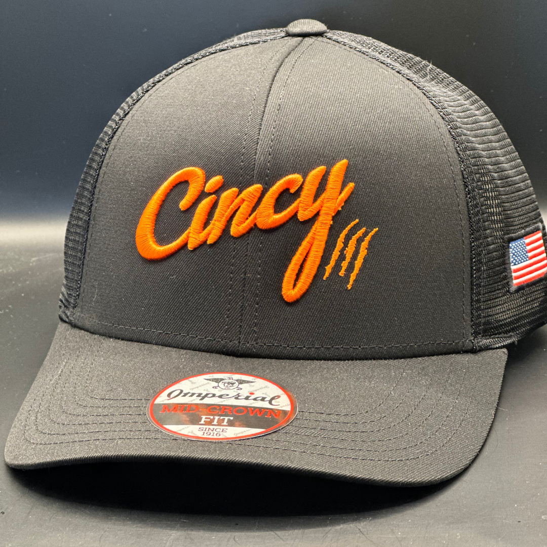 Mid Crown Mesh Cincy Hat Black The Cincy Hat