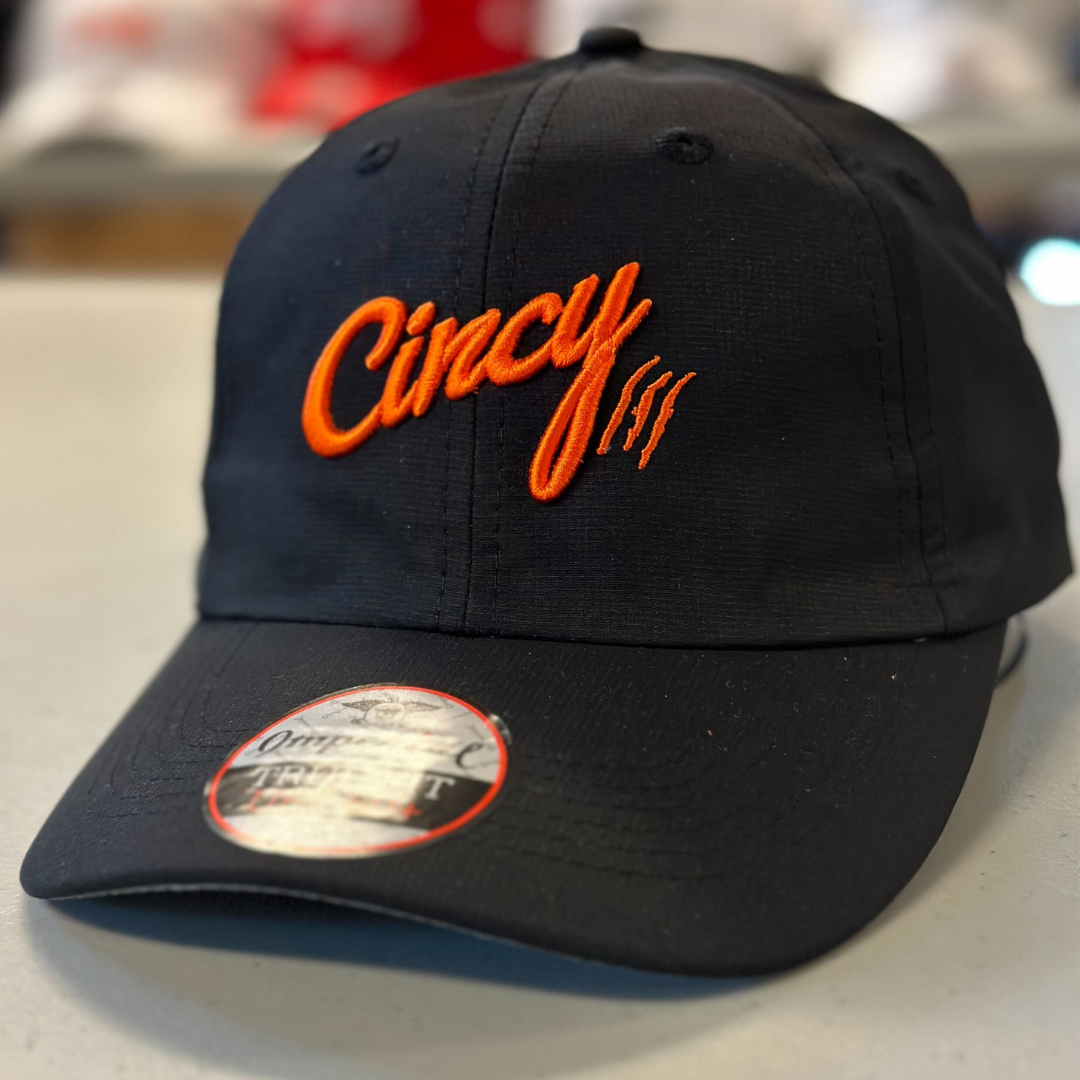 Lightweight Dad Hat - Black w/ Orange Logo