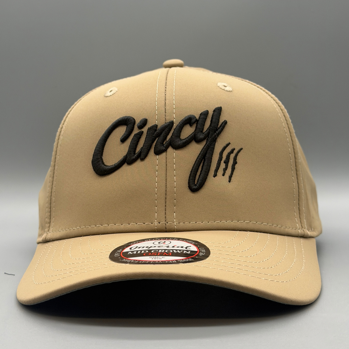 Mid-Crown Performance - Khaki w/ Black Logo