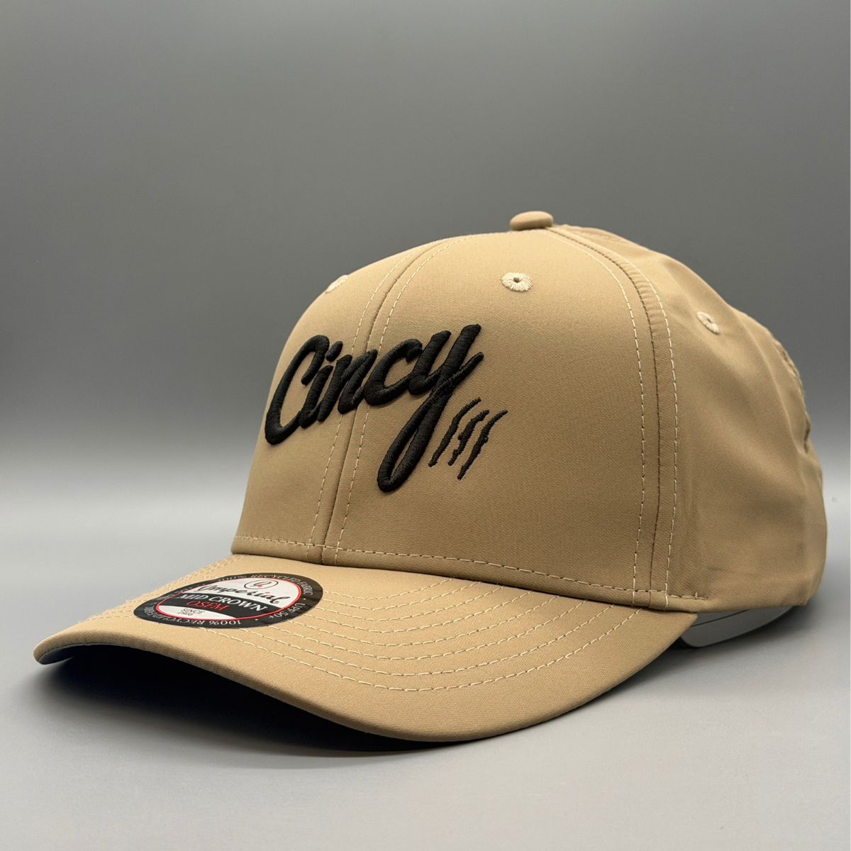 Mid-Crown Performance - Khaki w/ Black Logo