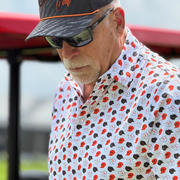 The Cincy Hat Pattern Polo - flat lay