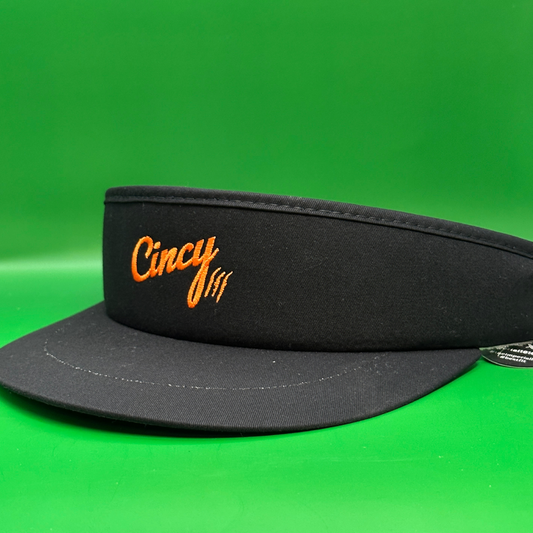 The Tour Visor - Black w/ Orange