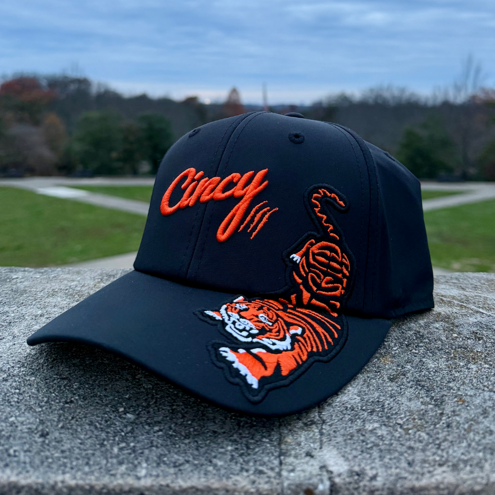 The Tiger Patch Hat - Black and Orange