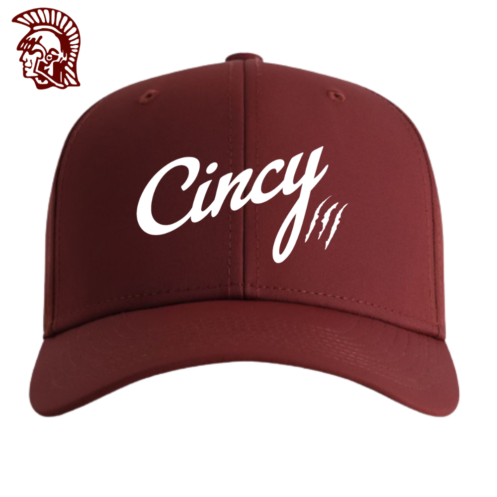 Sacred Heart Maroon Mid-Crown Ballcap - Front view with Cincy script