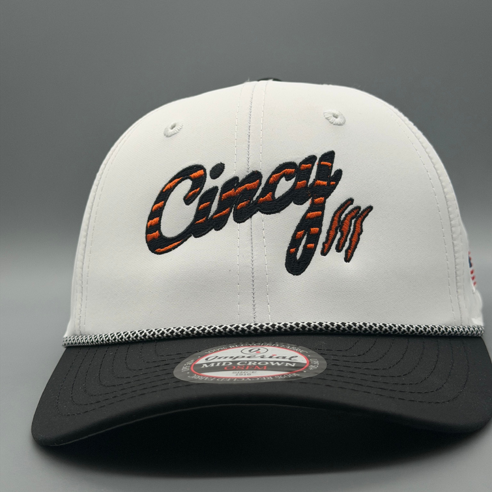Striped Cincy - Mid-Crown Rope Hat - Two Tone