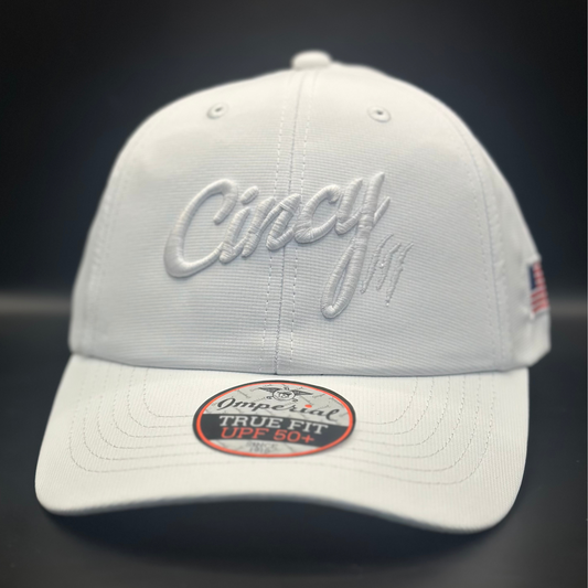 Structured Dad Hat - White on White