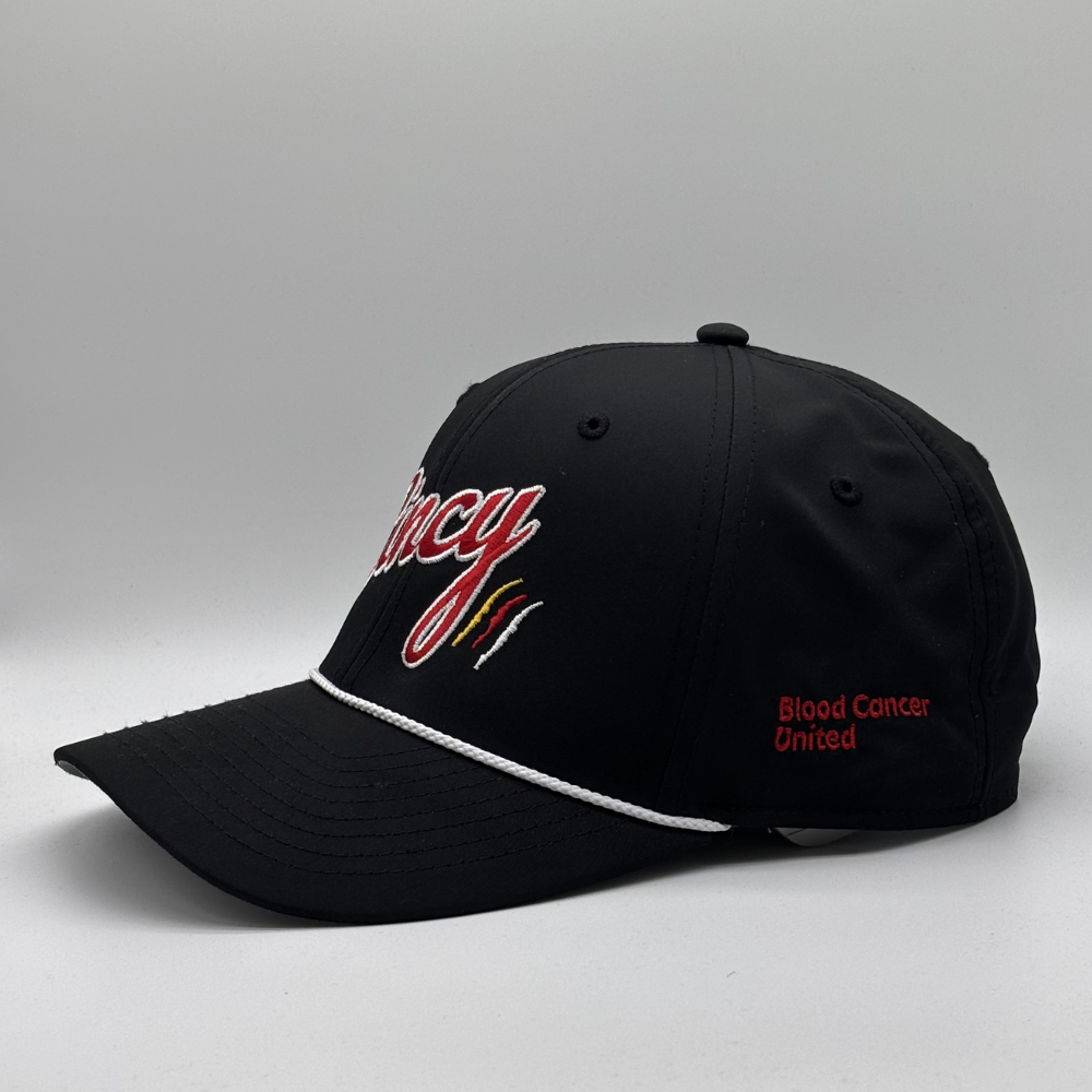 [PRE-ORDER] Blood Cancer United - Black Mid-Crown Rope Hat