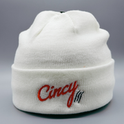 White Stocking Cap - Two Tone Logo