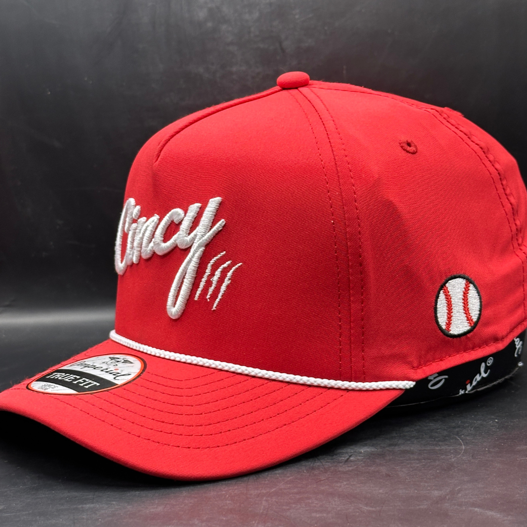 Baseball Series - Red w/ White 5 Panel Rope Hat