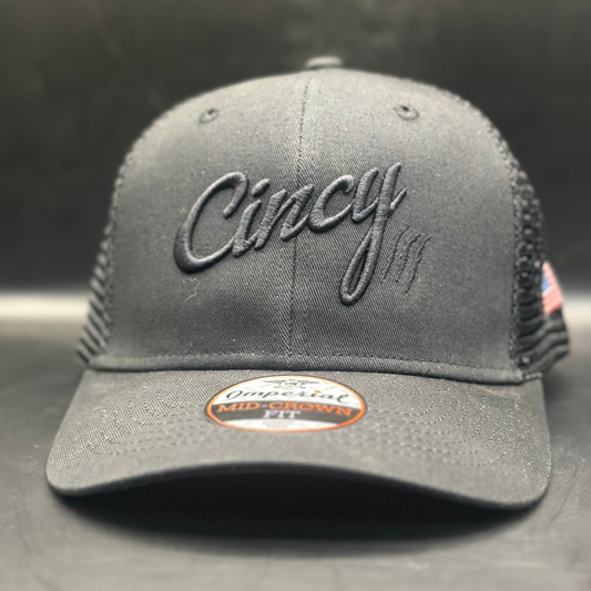 Mesh Back Hat - Black on Black