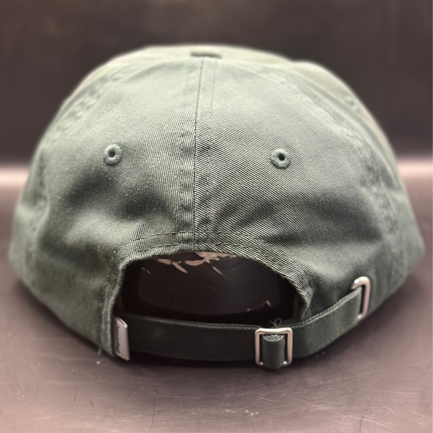 Cotton Dad Hat - Green w/ Cream Logo