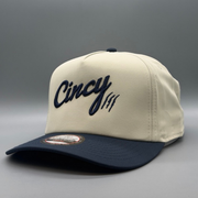 OG 5 Panel Rope Hat - Putty and Navy Two Tone