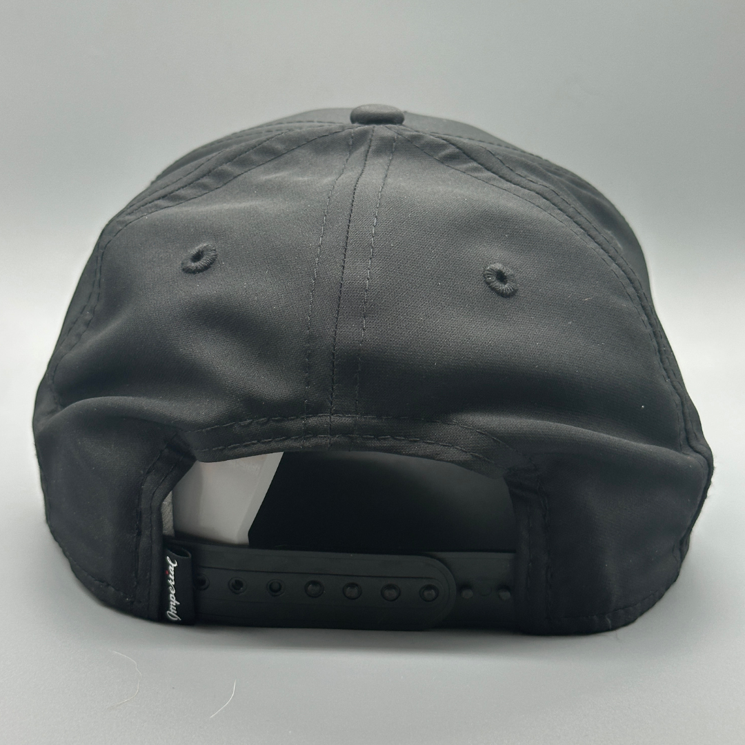 OG 5 Panel Rope Hat - Black with Red Logo