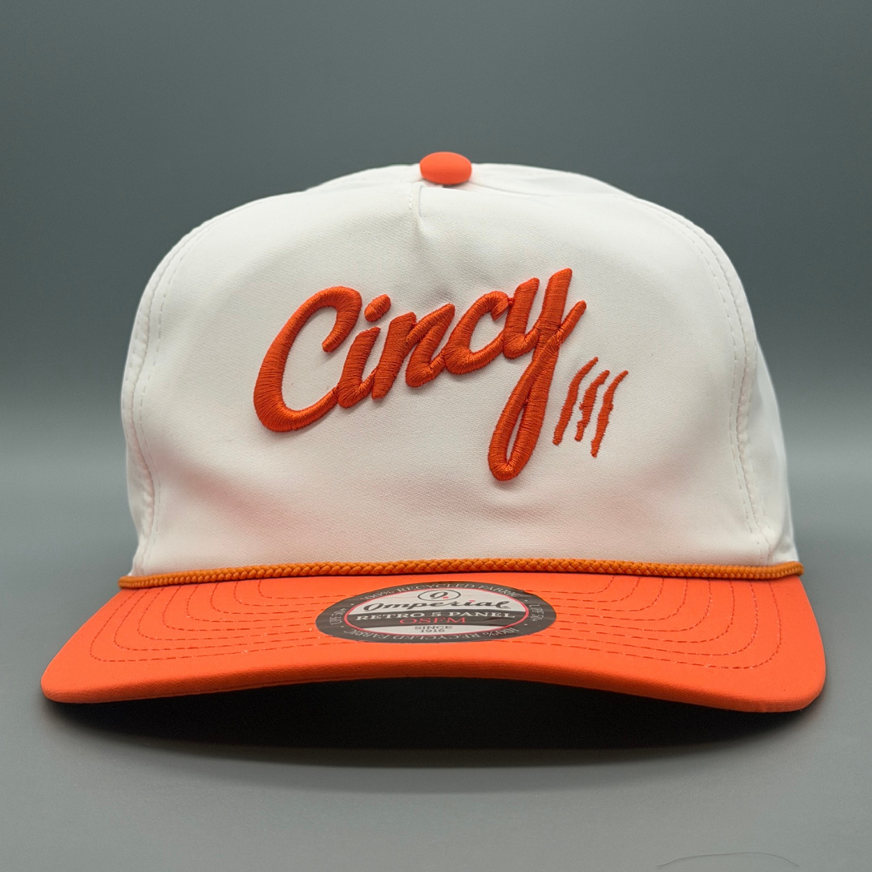 The Soft Rope Hat - White Orange Two Tone