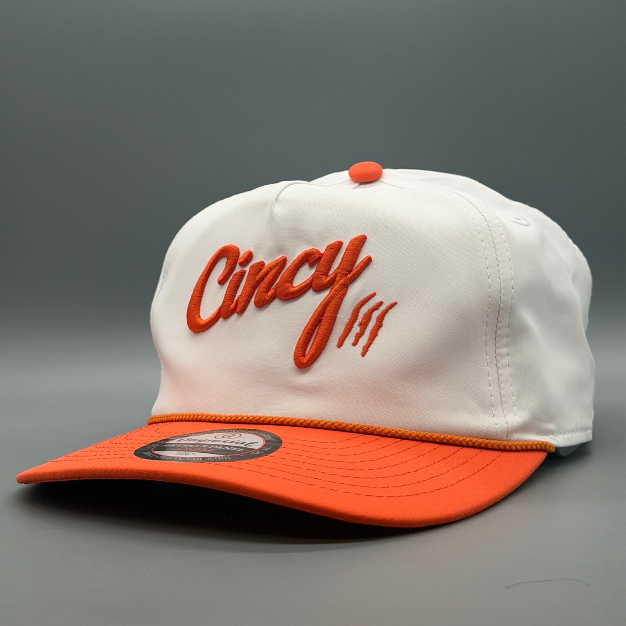 The Soft Rope Hat - White Orange Two Tone