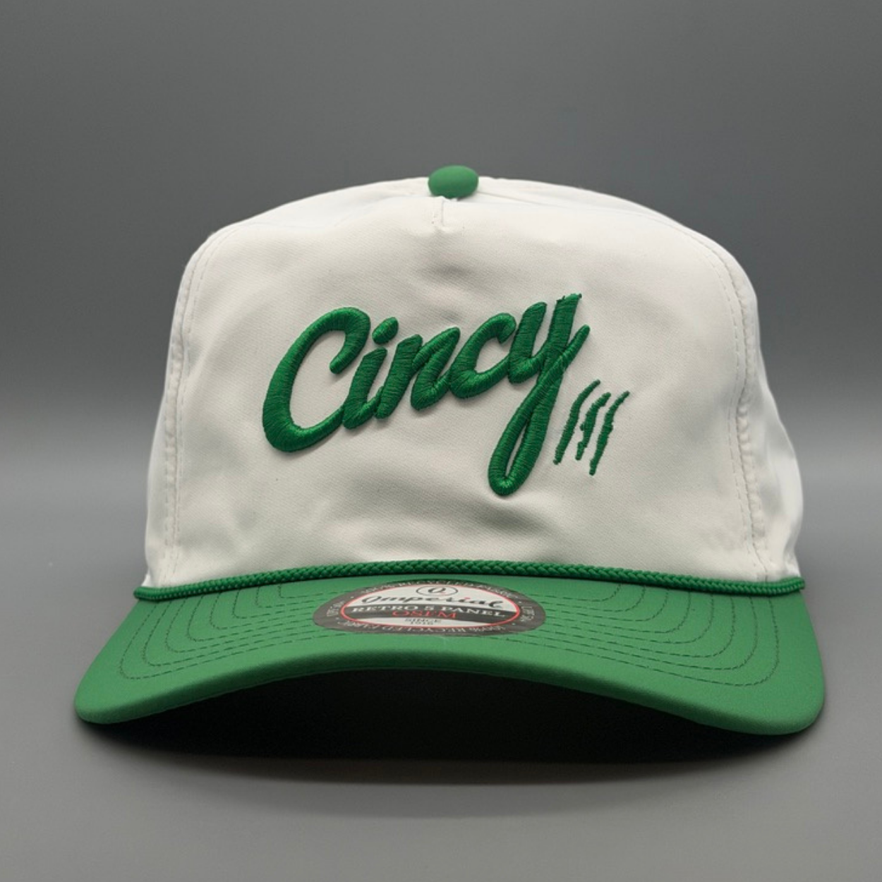 The Soft Rope Hat - White Green Two Tone