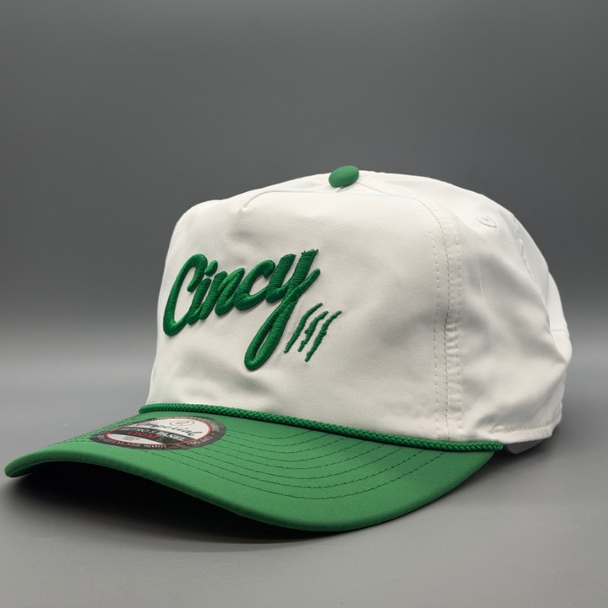 The Soft Rope Hat - White Green Two Tone