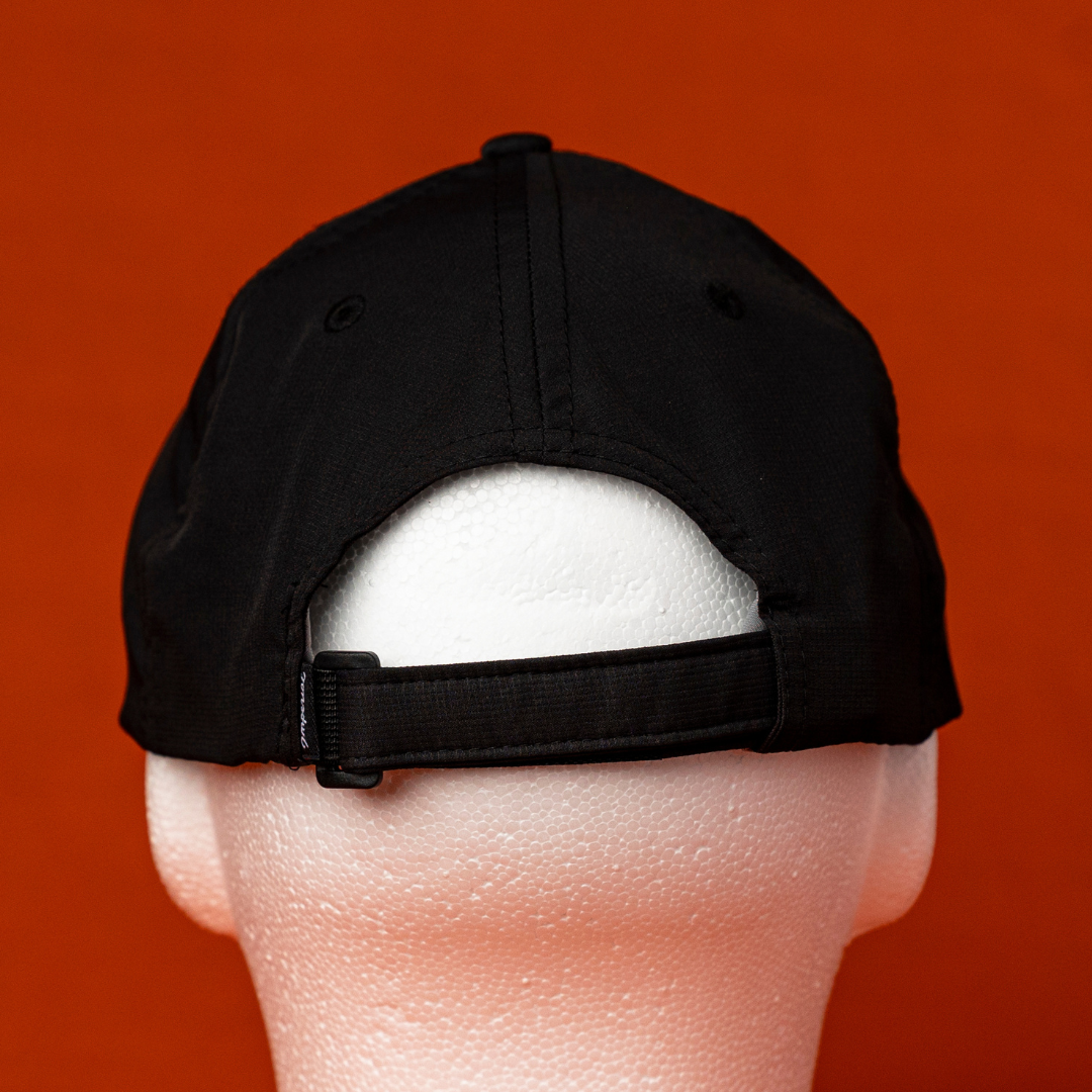 Lightweight Dad Hat - Black w/ Orange Logo