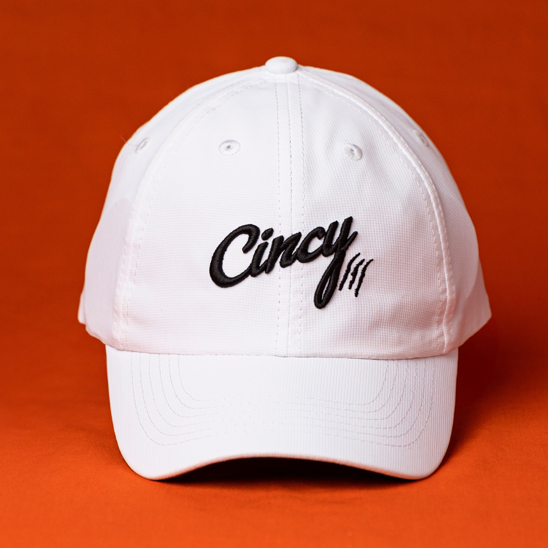 Lightweight Dad Hat - White w/ Black Logo