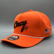 OG 5 Panel Rope Hat - Orange with Black Logo