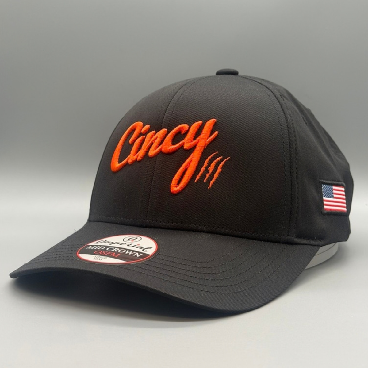 Back view of The Casual Mid-Crown black cap showing the adjustable strap closure