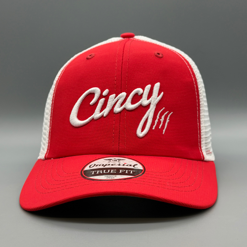 Mesh Back Performance - Red w/ White Logo