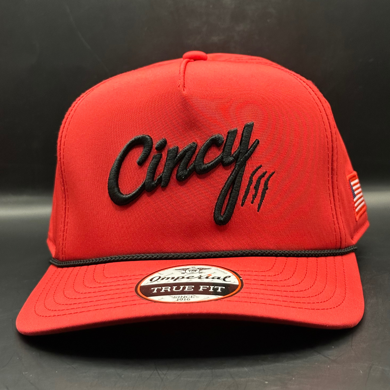 Red and Black - 5 Panel Rope Hat