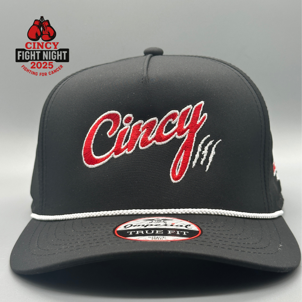 Cincy Fight Night Collab - Black 5 Panel Rope Hat