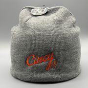 Grey Skull Cap - Orange Logo