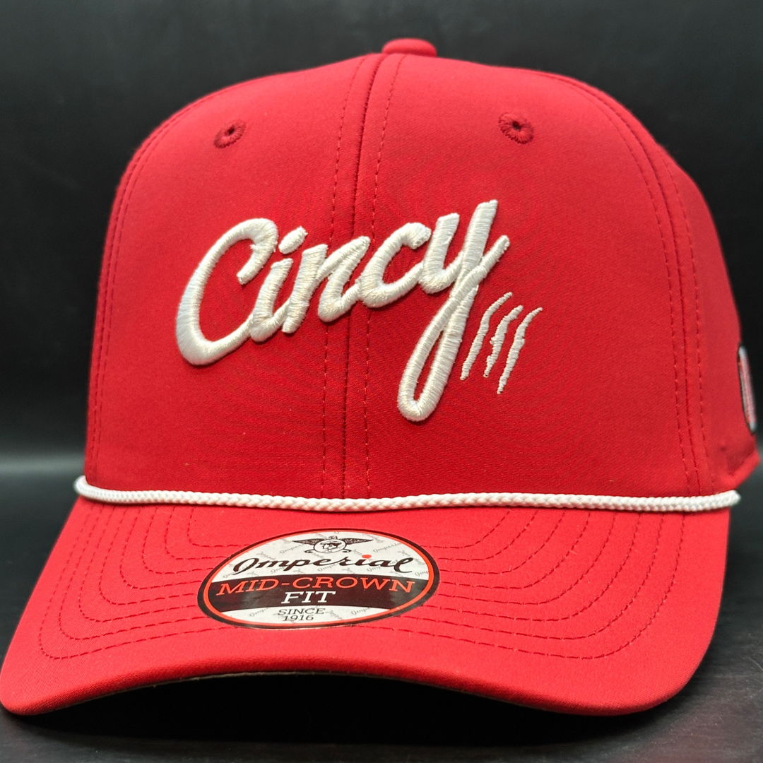 Baseball Series - Red w/ White Mid-Crown Rope Hat