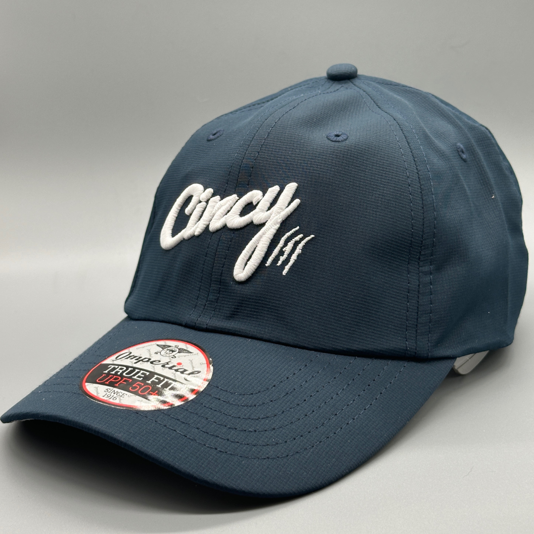 Junior Fit Performance - Navy w/ White Logo