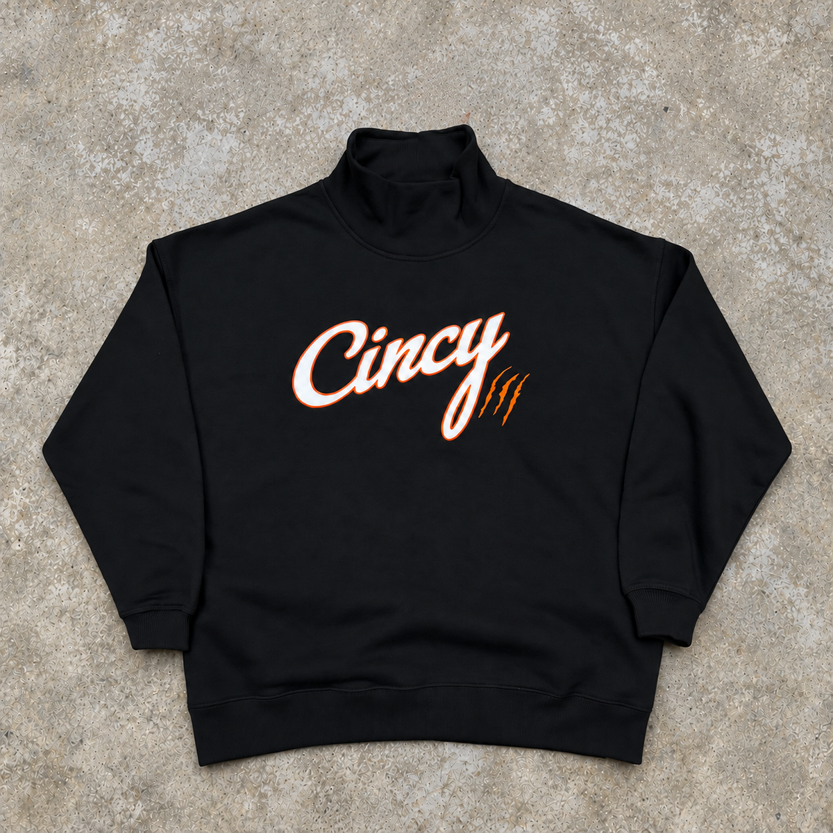 Oversized Black Mock Neck (ships in 2-3 weeks)