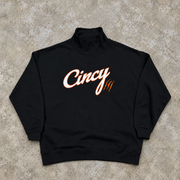 Oversized Black Mock Neck (ships in 2-3 weeks)