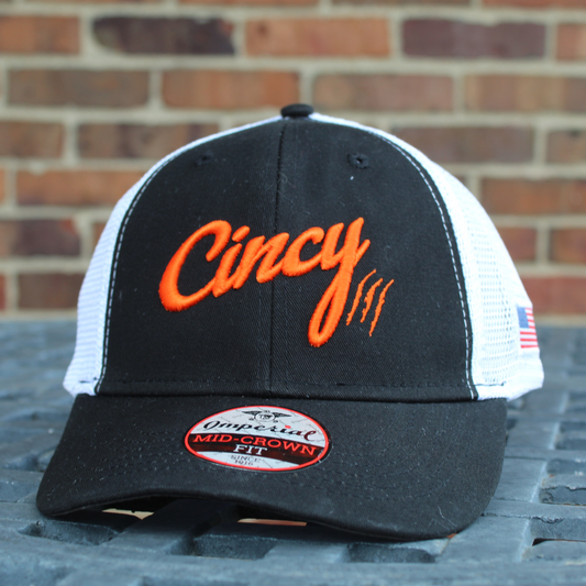 Mesh Back Hat - Black and Orange