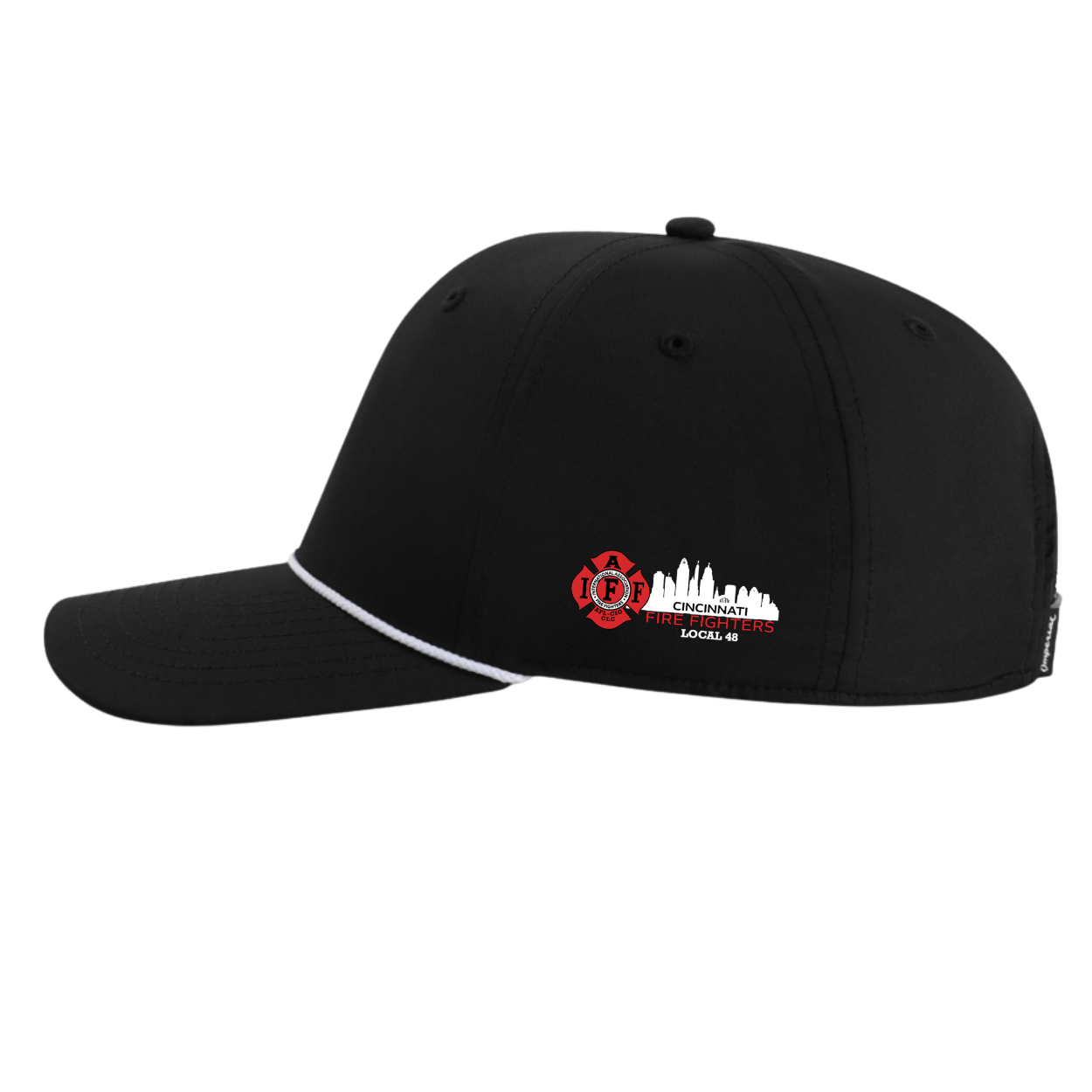 Cincinnati Fire Department Collab Mid-Crown Rope Hat Black - Side