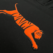The Embroidered Leaping "CINCY" Tiger Hoodie - Black
