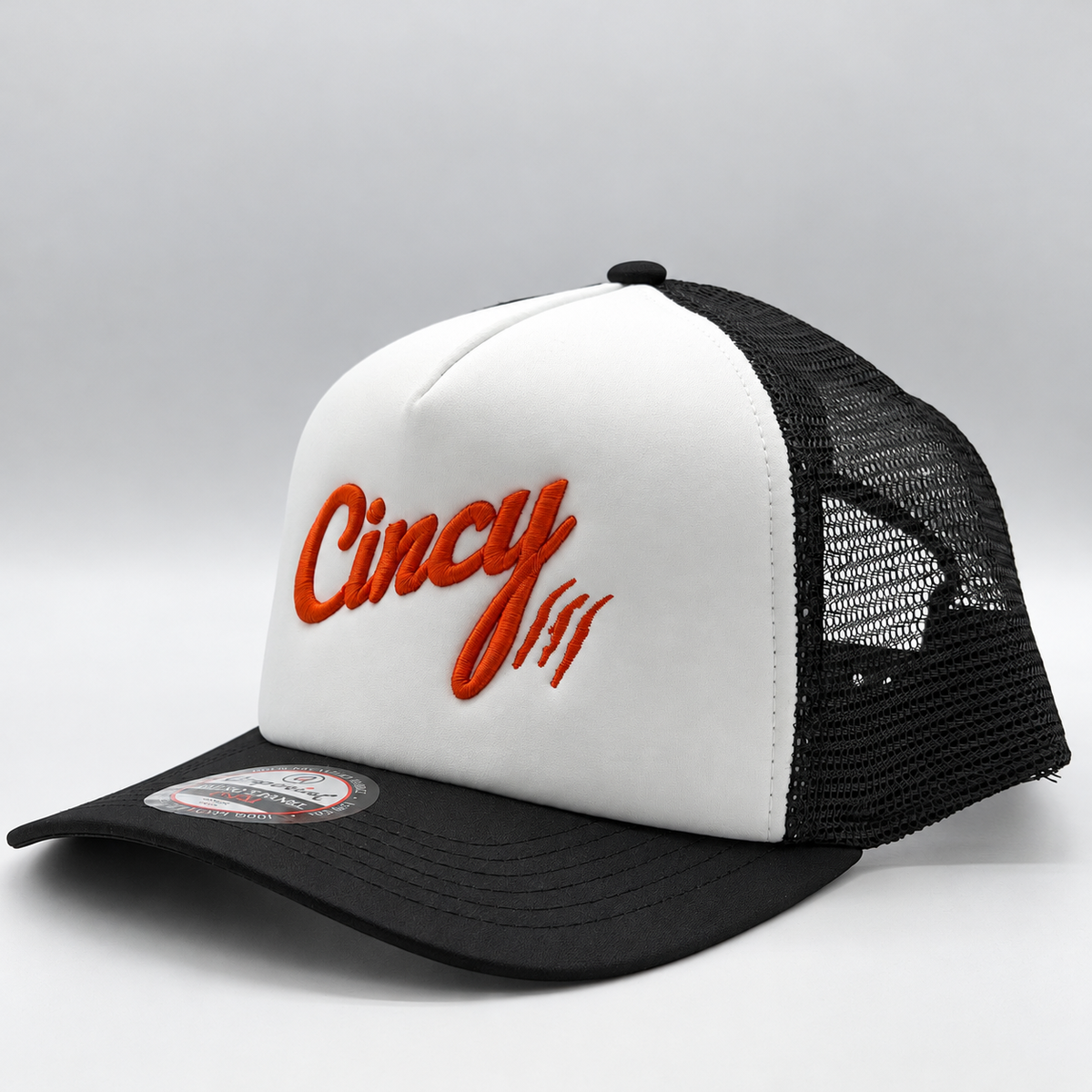 The 5 Panel Mesh - Two Tone - Orange Logo