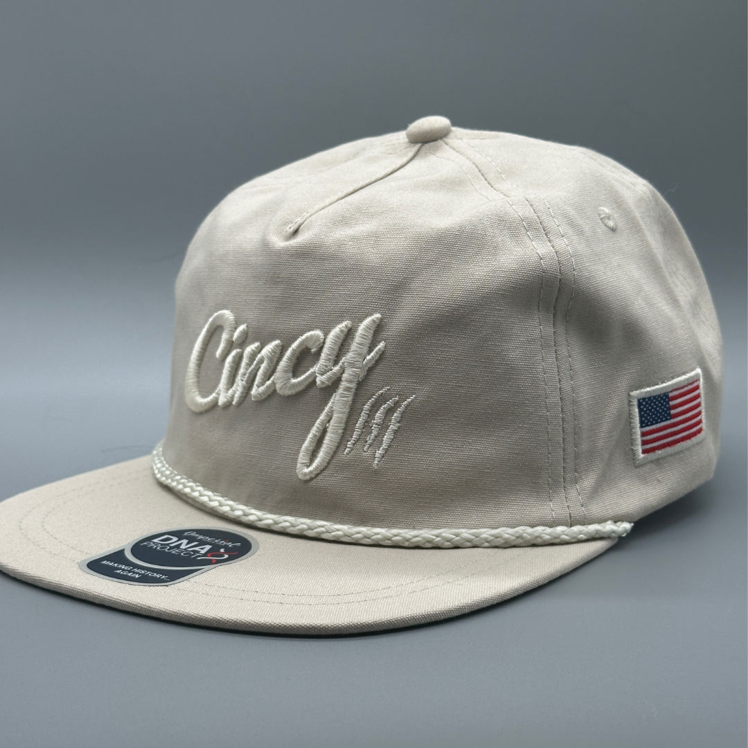 Retro Flat Bill - Cream on Cream