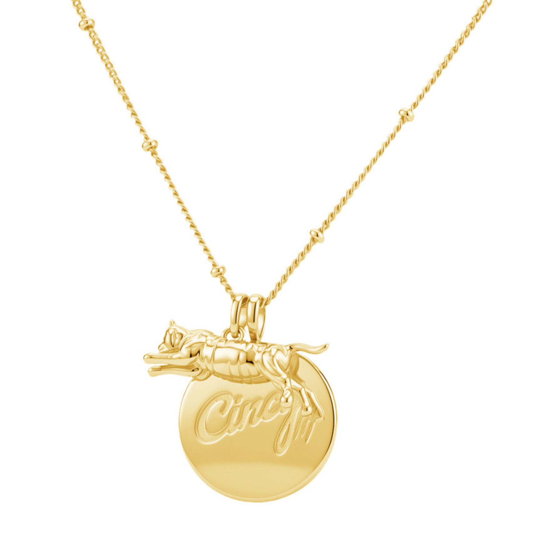 WAAWEES Collab Gold Necklace - Cincy horse pendant