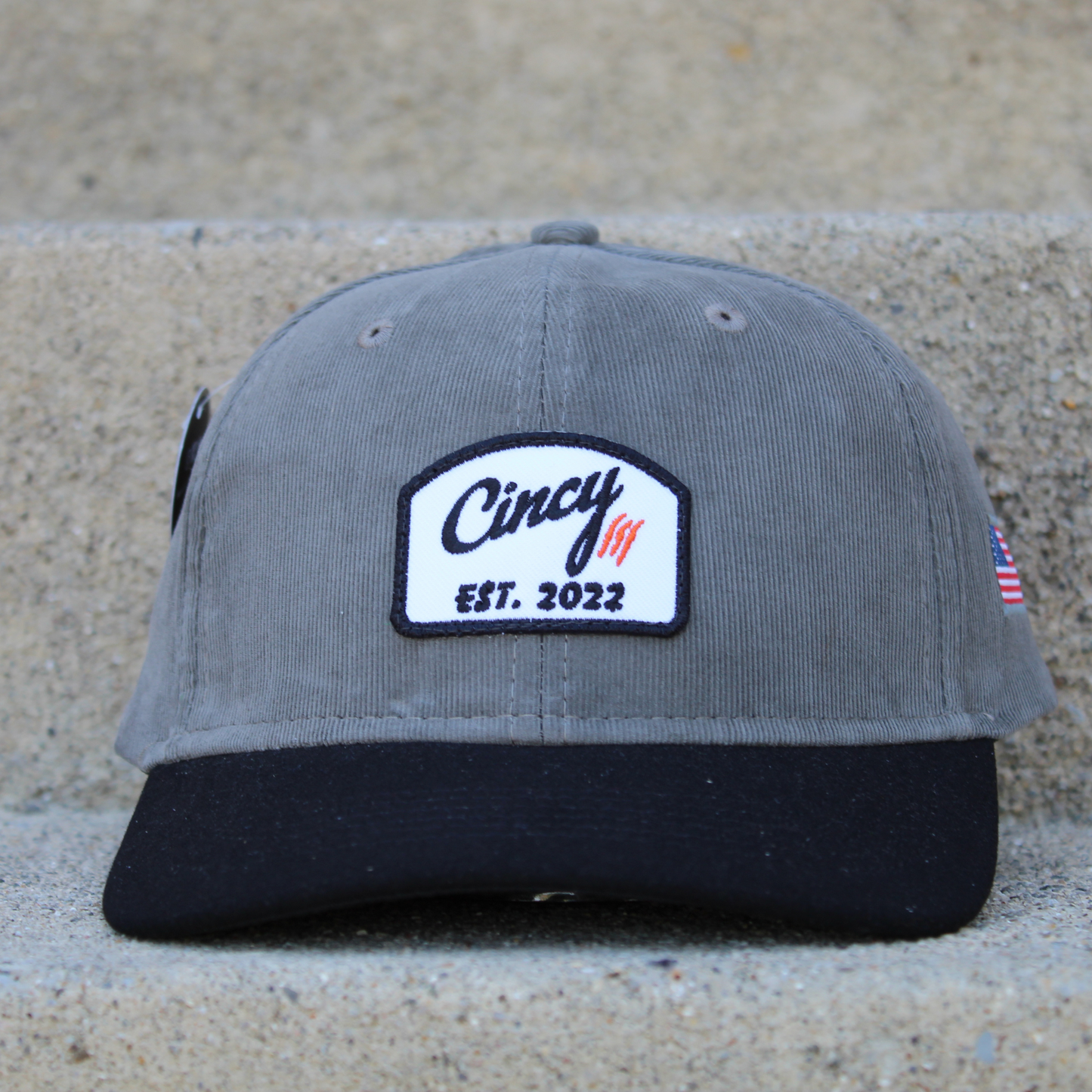 Logo Patch Hat - Grey / Black Corduroy