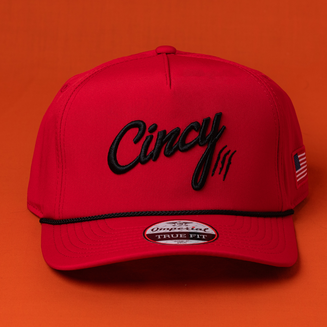 Red and Black - 5 Panel Rope Hat