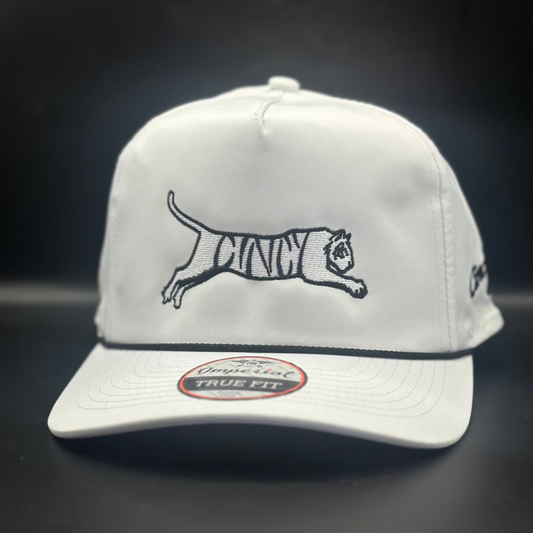 Cincy Tiger - By Hollis Strunk - White OG Rope Hat