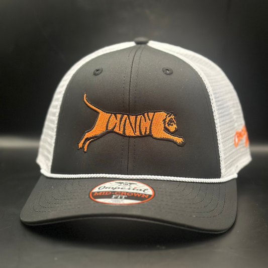 Cincy Tiger - By Hollis Strunk - Black Mesh Rope Hat